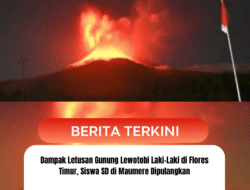 Dampak Letusan Gunung Lewotobi Laki-Laki di Flores Timur, Siswa SD di Maumere Dipulangkan