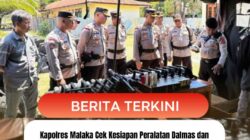 Kapolres Malaka Cek Kesiapan Peralatan Dalmas dan Kendaraan Dinas