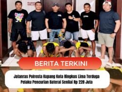 Jatanras Polresta Kupang Kota Ringkus Lima Terduga Pelaku Pencurian Baterai Senilai Rp 228 Juta