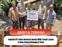Kapolda NTT Bantu Renovasi Rumah Milik Pasutri Lansia di Rana Kolong Manggarai Timur