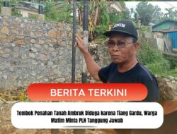 Tembok Penahan Tanah Ambruk Diduga karena Tiang Gardu, Warga Matim Minta PLN Tanggung Jawab