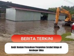 Banjir Rendam Perusahaan Pengolahan Serabut Kelapa di Hurabegor Sikka