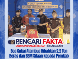 Bea Cukai Atambua Hibahkan 2,2 Ton Beras dan BBM Sitaan kepada Pemkab Belu
