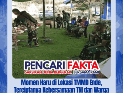 Momen Haru di Lokasi TMMD Ende, Terciptanya Kebersamaan TNI dan Warga Aelipo dan Fataatu Timur 