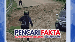 Jalan Lintas Kabupaten di Rinhat Kabupaten Malaka Nyaris Putus, Pengendara Diimbau Waspada