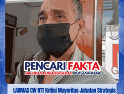 LAKMAS CW NTT Kritisi Mayoritas Jabatan Strategis Lingkup Pemkab TTU Diisi Plt Dan Plh 