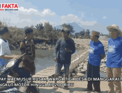 Crossway Waemusur Rusak, Warga Tiga Desa di Manggarai Timur Sewa Angkut Motor Hingga Rp 200 Ribu