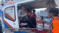 Polres Ende Antar Bantuan ke Desa Nila dan Kekasewa Pakai Helikopter, Jangkau Titik Terisolasi 