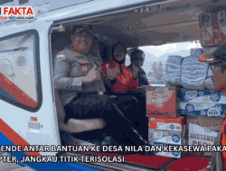 Polres Ende Antar Bantuan ke Desa Nila dan Kekasewa Pakai Helikopter, Jangkau Titik Terisolasi 